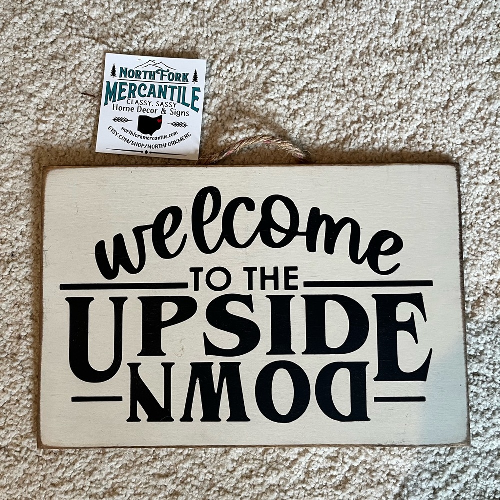 Stranger things theme wood sign 12x8.